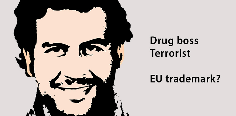 Pablo Escobar won't be protected as EU trademark because it is contrary to accepted principles of morality and public policy